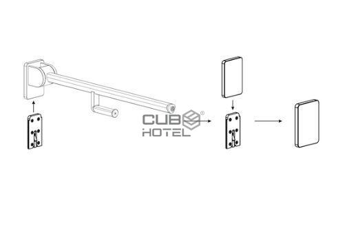 Cobertura Parede para suporte Barras Apoio